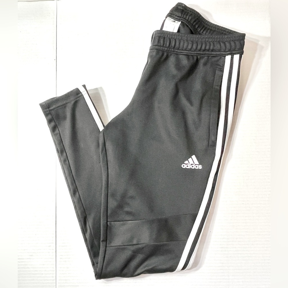 Adidas Joggers Women’s Small Black Track Pants Zip‎ Ankle Climacool Gym Workout